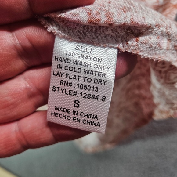 NEW Savanna Jane Top‎ Blouse Women Small Embroidered Bell Sleeve Multicolor Boho - Picture 5 of 10